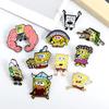 Broche con personaje de animación de dibujos animados creativo de comercio exterior, insignia, tarjeta, serie de bebés lindos, accesorios de Patrick, broche
