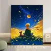 Línea de Camping Cachorro Dibujo Animado Fondo Anime Tela Colgante de Pared Habitación de Estudiante Decoración de Dormitorio Pintura al Óleo Digital
