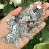 Lentejuelas de flor de ciruelo de cinco pétalos de 10 mm, cuentas con agujero central cortadas a láser, accesorios para el cabello hechos a mano de estilo étnico, suministros para ensartar cuentas DIY