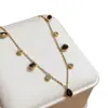 Collar Clavícula de Borla Gota de Agua con Pedrería Fantasía para Mujer Nicho Europeo y Americano Lujo Accesible Acero Inoxidable Chapado 18K Acero de Titanio Antidesvanecimiento