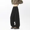 Pantalones de trabajo estilo americano, personalizados, de pierna recta para hombre, con un diseño moderno y elegante, corte relajado, pierna ancha y versátiles para uso casual en otoño.