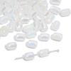 Cuentas de vidrio rectangulares de 6 x 8 mm con superficie cortada, chapadas en color sólido, hechas a mano, para collares y pulseras, accesorios de cuentas de cristal.