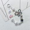 Cadena colgante para teléfono móvil con cuentas, hecha a mano, con forma de mariposa de colores, para auriculares, bolso, llavero, adorno colgante para bolso de hombre y mujer.
