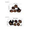 Halloween Calcomanías de Pared de Calabaza de Dibujos Animados Decorativas Sala de Estar Entrada Dormitorio Autoadhesivas Pintura Removibles PVC Calcomanías de Pared