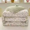 Tela arrugada estampada de algodón lavado modelo A nuevo, colcha rellena de algodón, colcha de una pieza para primavera y otoño, colcha de invierno suave y agradable para la piel