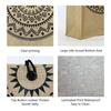Bolsa de Lino Artística de Mano Estilo Ins Bolsa de Lino de Moda Geométrica Personalizada en Stock Bolsa Vintage Personalizada