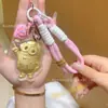 Oro 999 Oro Puro Gato Oro Hola Teléfono Colgante Llavero Regalo para Novia Colgante de Bolsa Kitty