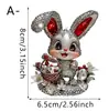 Chaveiro de dia dos namorados transfronteiriço coelho gato animal desenho animado chaveiro pingente acrílico mochila ornamentos pendurados