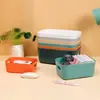 Caja de Almacenamiento Miscelánea para Oficina, Organizador de Cosméticos de Escritorio, Caja de Almacenamiento para Cocina, Cesta para Guardar Snacks en Casa, Estilo Japonés