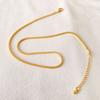 Cadena de cuello corta para mujer, estilo blogger, chapada en cobre y oro auténtico, personalizada, sencilla, dorada, de lujo, con forma de serpiente cuadrada, combinable con todo.