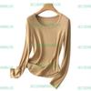 Camisa de Base Feminina Meiyabi Black Label Lã 5A 150S Cinco em Um Temperatura Constante Quente Couro Sem Ferro Slim Manga Longa