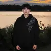 Nueva Sudadera con Capucha Estilo Chino Estilo Nacional para Hombre 2024 Otoño e Invierno Nueva Chaqueta Casual Suelta Pesada Estilo Americano de Alta Gama