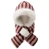 Chapéu de Pelúcia Quente de Inverno para Mulheres Ciclismo Chapéu de Tricô Espessado à Prova de Vento Doce e Fofo Grande Circunferência da Cabeça Proteção Auricular Chapéu para Vento e Neve
