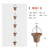 Corrente de Chuva para Drenagem de Pátio, Corrente de Água para Jardim, Corrente Guiadora de Água Externa Estilo Japonês, Coletor de Chuva para Beirais Estilo Chinês