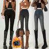 8186/8186B/8186C Pantalones Ajustados para Mujeres Embarazadas con Forro de Felpa Engrosados Invierno Primavera y Otoño Cordón Lateral Leggings Casuales