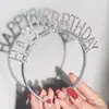Faixa de Cabeça Feliz Aniversário com Pérolas e Diamantes Adereços de Aniversário de Celebridade da Internet Chapéu Criativo para Festa Assar Vestir Acessório de Cabeça Chapéu Faixa de Cabeça