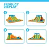 Tobogán de agua inflable multirresbaladizo, castillo inflable para niños al aire libre con piscina para chapotear y pistolas de agua, admite personalización OEM/ODM
