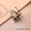 Accesorio de llavero de campana de mantra de seis caracteres retro de latón, campana antigua con inscripción del Sutra del Corazón, colgante para coche, charm para bolso