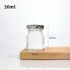 Frasco de Mel de Vidro Transparente 25ml Geleia Ninho de Pássaro Mel Frasco Dosador Grau Alimentício Pequena Capacidade Resistente a Alta Temperatura Pote Selado