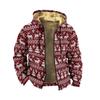 2024 Nuevo Estilo Transfronterizo Medieval Retro Multicolor Imagen Periférica Invierno 3D Moda Europea y Americana con Capucha Cremallera Chaqueta de Algodón