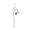 Nuevo S925 Plata Esterlina Seiko Mate Plata Lisa Calado Bolsa de la Suerte Borla Colgante DIY Accesorios para Pulsera Collar