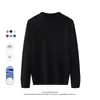 Suéter de Lana Transfronterizo 6% para Hombre Otoño/Invierno 2026 Nuevo Manga Larga Capa Base Casual Color Sólido Cuello Redondo Suéter para Hombre