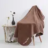 Toalla Bordada con Letra Escolar para Secar el Cabello, Toalla de Belleza, Toalla Simple para el Hogar, Suave, Absorbente de Agua, Toalla Facial