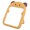 Espelho de Maquiagem Dobrável de Plástico Colorido com Orelhas de Urso e Gato, Espelho de Bancada Espessado, Espelho Prata Comercial com Armazenamento