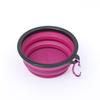 Tigela Dobrável para Animais de Estimação Transfronteiriça com Trava para Viagem, Tigela Potável Portátil, Tigela de Silicone para Cães, Tigela para Comida de Cão Anti-Queda