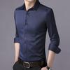 Camisa de manga larga para hombre, camisa ajustada de manga larga para hombre, camisa de color juvenil coreano, cárdigan para hombre al por mayor, otoño e invierno