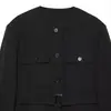 AliExpress transfronterizo 2026 Primavera Nueva Chaqueta Falda Versátil de Cuello Redondo con Cinturón para Mujer para Otoño 1340407