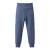 Pantalones térmicos de doble capa extragrandes con protección para las rodillas de algas para niños y niñas, engrosados para otoño e invierno, con capa interior de terciopelo alemán