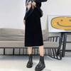 Falda Elegante de Corderoy de Cintura Alta y Largo Medio que Abraza las Caderas para Mujer en Otoño e Invierno Falda Gruesa con Aspecto Adelgazante con Aberturas Falda Acampanada