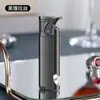 Isqueiro à prova de vento de chama reta inflável em formato longo abridor de garrafa multiuso portátil modelo novo