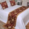Bandera de Cama, Toalla de Mesita de Noche, Ropa de Cama de Hotel, Lujo de Hotel B&B Algodón y Lino Cama con Manta de Cama de Lujo Accesible, Alfombrilla Cubre Cama, Shihua