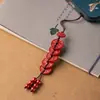 Pingente de Corrente de Celular Moeda dos Cinco Imperadores de Cinábrio Natural Decoração Chaveiro de Carro para Homens e Mulheres Areia Dourada Roxa Pingente Criativo Estilo Antigo
