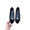 Sapatos femininos para aumentar a altura, estilo ballet doce e charmoso, preto, 2026, para mulheres baixinhas, com um laço delicado, design de bico fino, coleção de outono, cor nude