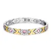 Pulseras Magnéticas Desmontables de Moda de Estilo Europeo y Americano de Venta Caliente Transfronteriza Temu Pulseras Magnéticas con Incrustaciones de Diamantes para Hombre y Mujer Venta al por Mayor