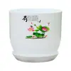 Caixa de Plantio Modular de Resina Cerâmica Imitação de Cerâmica Porcelana Branca Resina PP Tamanho Grande Prunus Orquídea Bambu Crisântemo Tigela Lótus Clívia Vaso de Flores