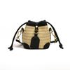 Bolso Mini Cruzado de Moda de Alta Gama Estilo Europeo y Americano Paja Cordón para Niños Pequeño Bolso Balde Shumai Bolso de Mano
