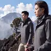 Nova Jaqueta de Montanhismo Três em Um para Homens e Mulheres, Conjunto de Duas Peças, Com Capuz, Destacável, À Prova de Vento, Impermeável, Quente, Roupa para Escalada ao Ar Livre