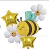 El Juego de Globos de Cumpleaños de Abejas Más Vendido de Amazon Decoración de Globos para Fiesta de Cumpleaños Festiva Transfronteriza
