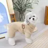 Ropa para Mascotas Otoño e Invierno Ropa para Perros Nueva Ropa para Mascotas Terciopelo de Doble Cara 24 Marcas de Moda Cremallera Abrigo de Terciopelo de Cuatro Patas