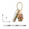 Arcoíris Madera Maciza Tallada Signo Zodiacal del Año de la Oveja Traje Tang Borla Llavero Colgante Decoración de Bolso Artesanía de Madera