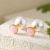 Regalo para Mamá Aretes de Plata Aretes de Plata Esterlina 925 para Mujeres Nuevo Estilo Aretes de Lujo Ligero de Alta Gama, un Par para Uso Dual