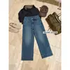 Jeans Acortados Rectos Versátiles Elásticos en Cuatro Direcciones de Moda Otoñal Su Xinlan/YOUMO Z6133 con Accesorios
