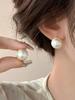 Pendientes sin perforación, Clips para orejas retro, Pendientes de cuentas de algodón para moño, Moda de alta gama para otoño e invierno, Pendientes de estilo para commuting para mujer