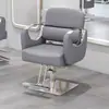 Cadeira de cabeleireiro moderna, cadeira de barbeiro reclinável, cadeira de corte de cabelo ajustável e giratória específica para salão, cadeira para permanente, coloração e barbear