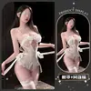 Lencería coqueta sexy de encaje Chao Mu, deseo puro, con aros, push-up, fácil de llevar, camisón erótico de una pieza mariposa para mujer