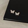 Pendientes de alta gama con diseño de mariposa en nicho, elegantes, modernos, de Corea del Sur, en negro, rojo y blanco.